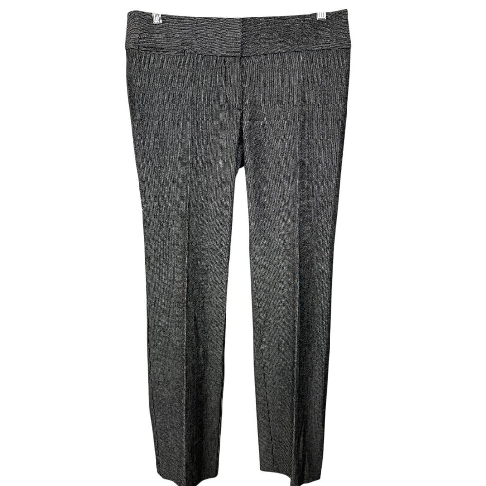 Loft "Marisa" Black and White houndstooth slim dress pant size 6